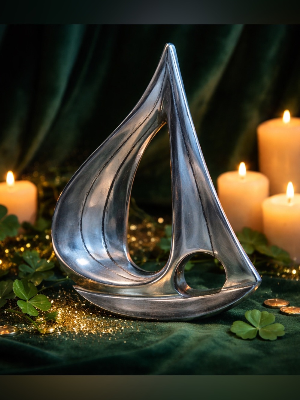 Metal Silver Modern Art Sculpture